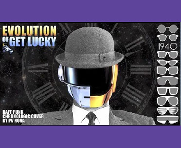 Evolution de Get Lucky des Daft Punk à travers le temps