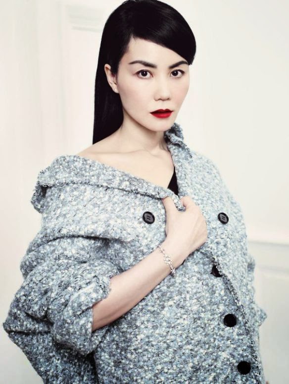 L'actrice Faye Wong pose pour le magazine Vogue chinois