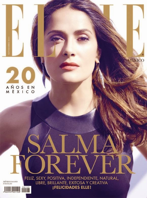 Couverture du magazine ELLE mexicain avec Salma Hayek
