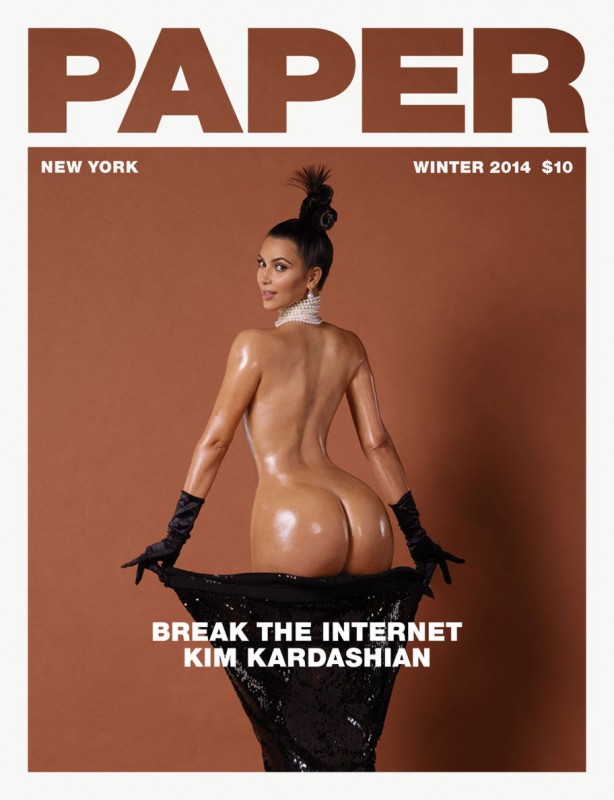 Couverture Paper Magazine Kim Kardashian nue
