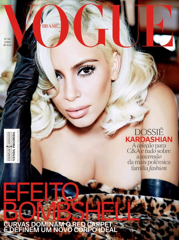Couverture magazine Vogue Brésil Kim Kardashian