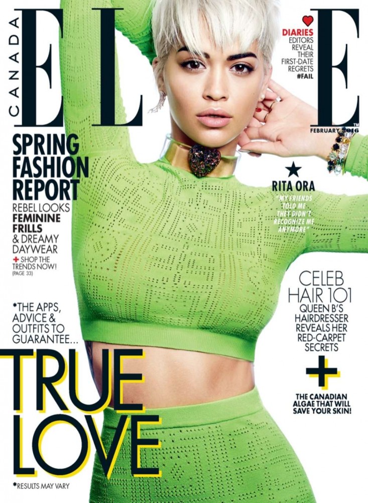 Rita Ora en couverture du magazine ELLE Canada