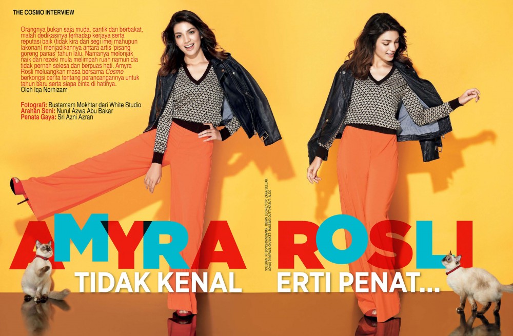Amyra Rosli pose pour Cosmopolitan