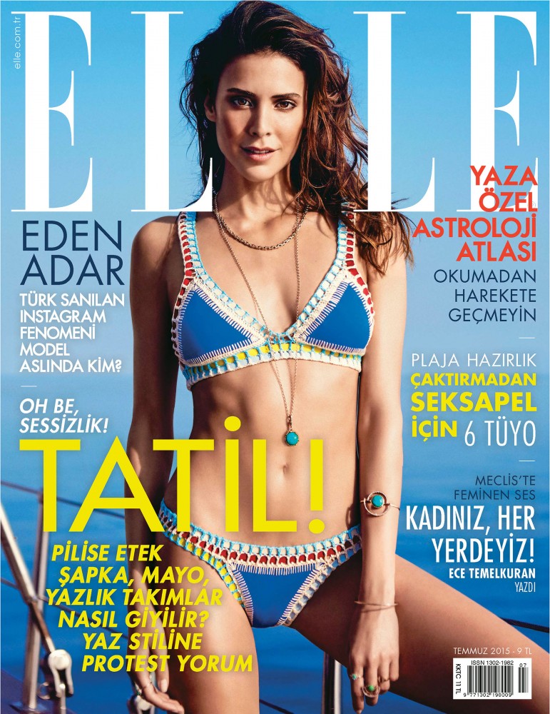 Eden Adar en couverture du magazine ELLE turc de Juillet 2015