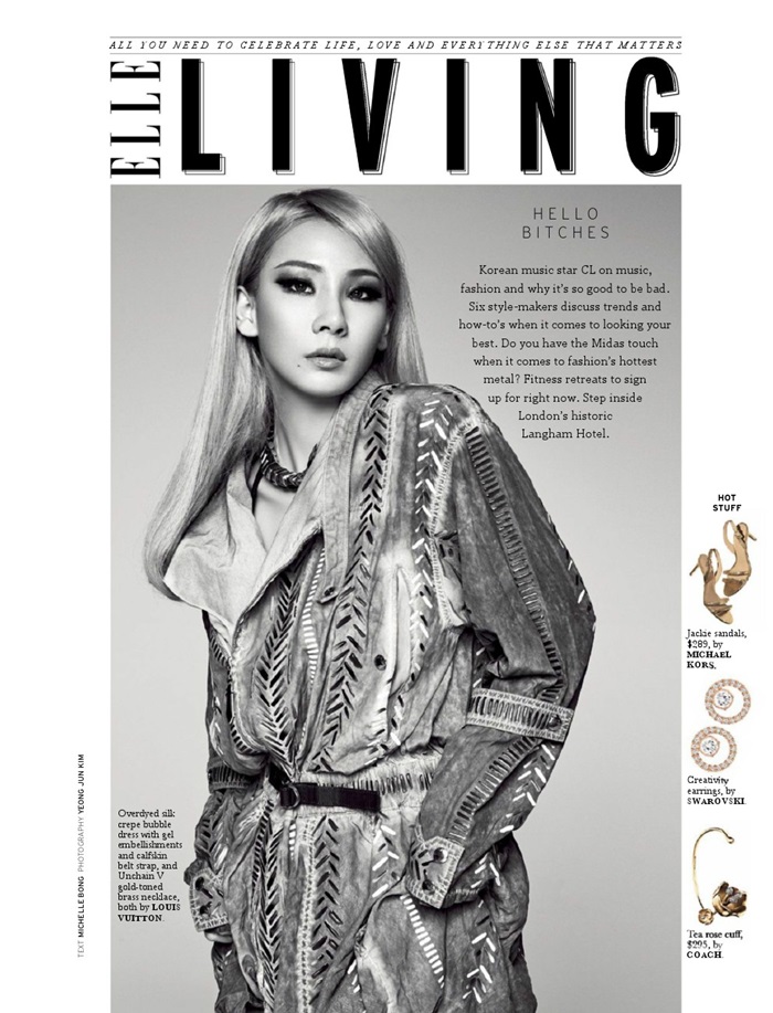 CL pose pour le magazine ELLE Singapour
