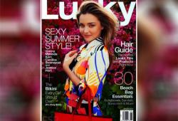 Miranda Kerr pose pour Lucky Magazine, Juin-Juillet 2014